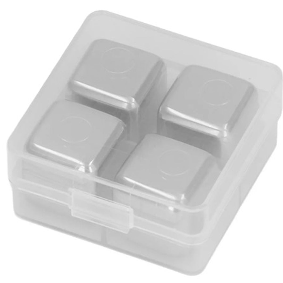 GENERICO - Molde hielo Piedras De Whisky Metal Ice, 4 Unidades