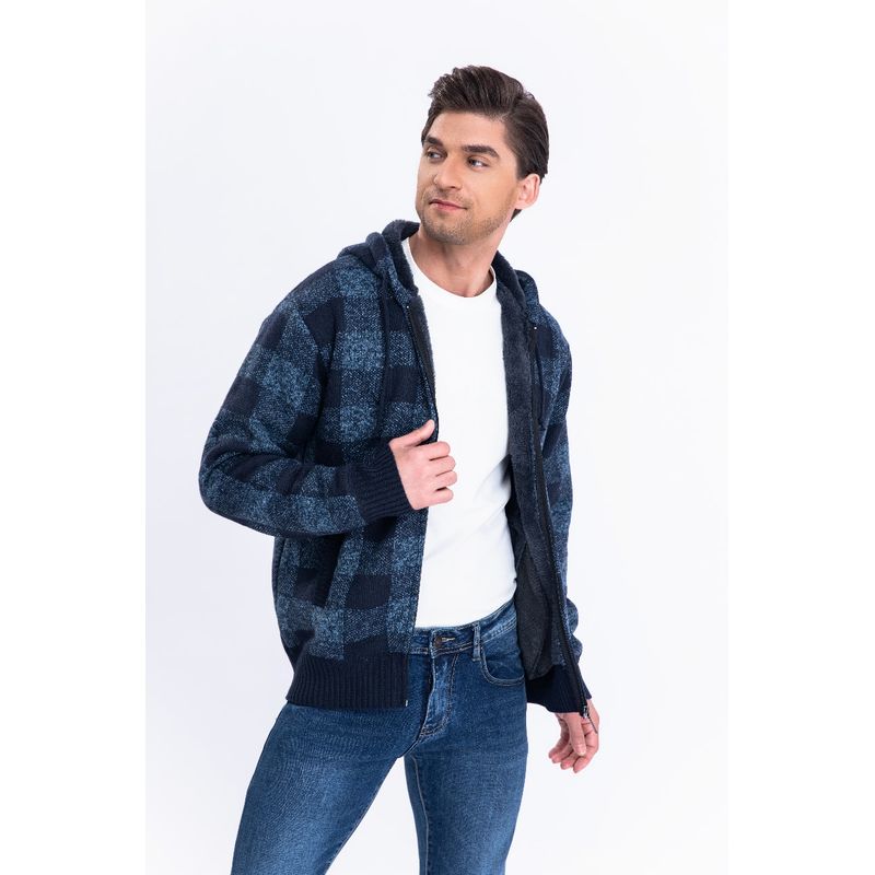 MPROPIA - Chaqueta Forro Piel Sweater Invierno Chaleco Cuadrille Cierre 7171.