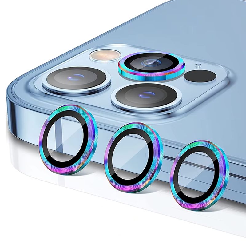 GENERICO - Protector para Lente Camara iPhone 16 Pro / 16 Pro Max - Tornasol