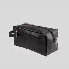 TRAUKO - Neceser Hombre Cuero Negro Toscano