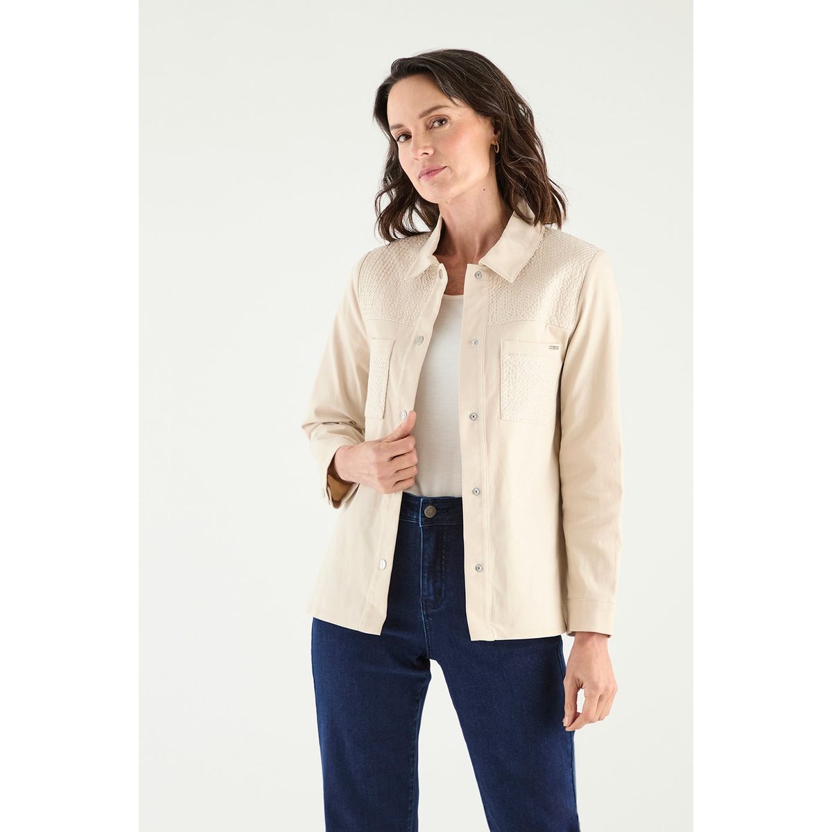 MA GRIFFE - Chaqueta Beige Mujer Magriffe