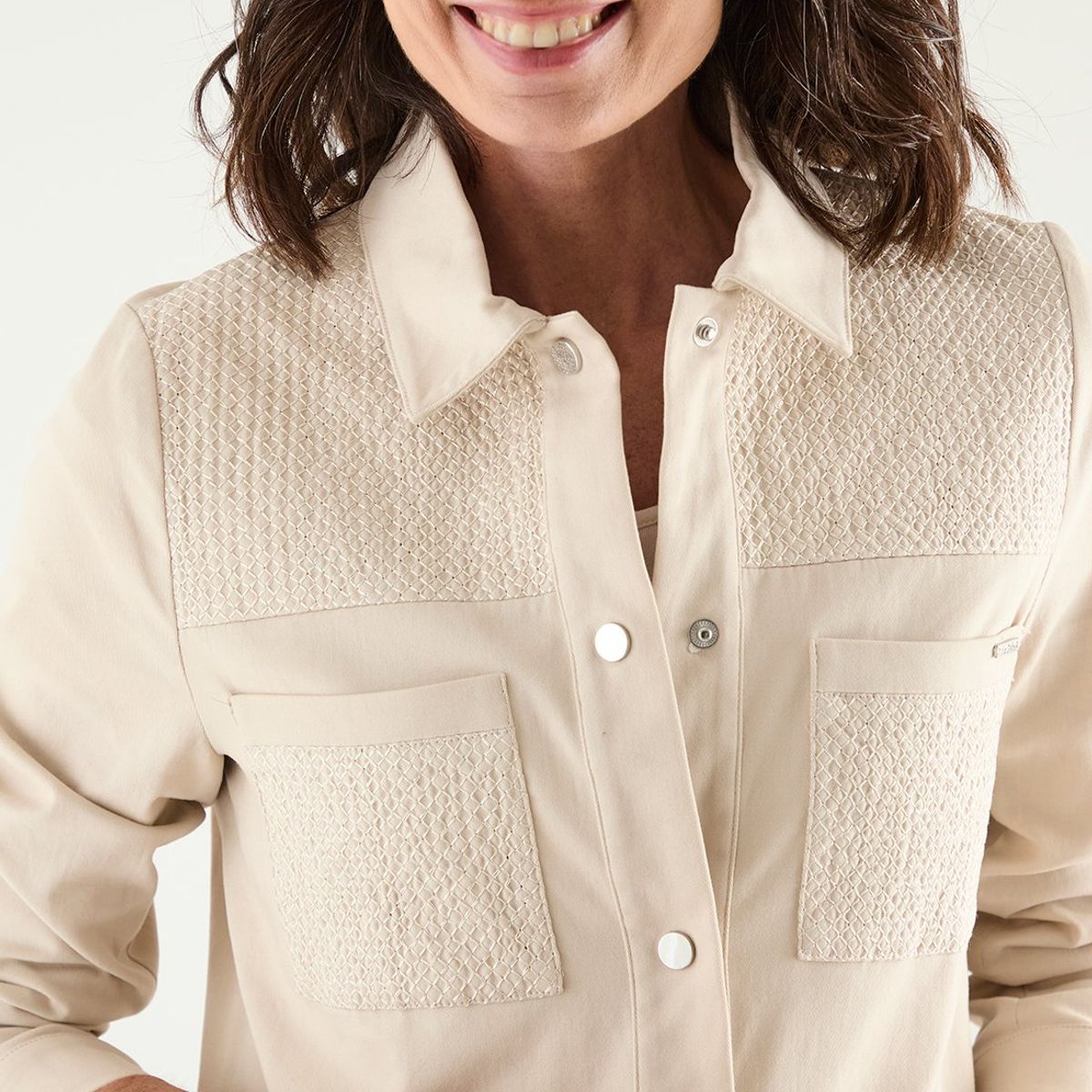 MA GRIFFE - Chaqueta Beige Mujer Magriffe