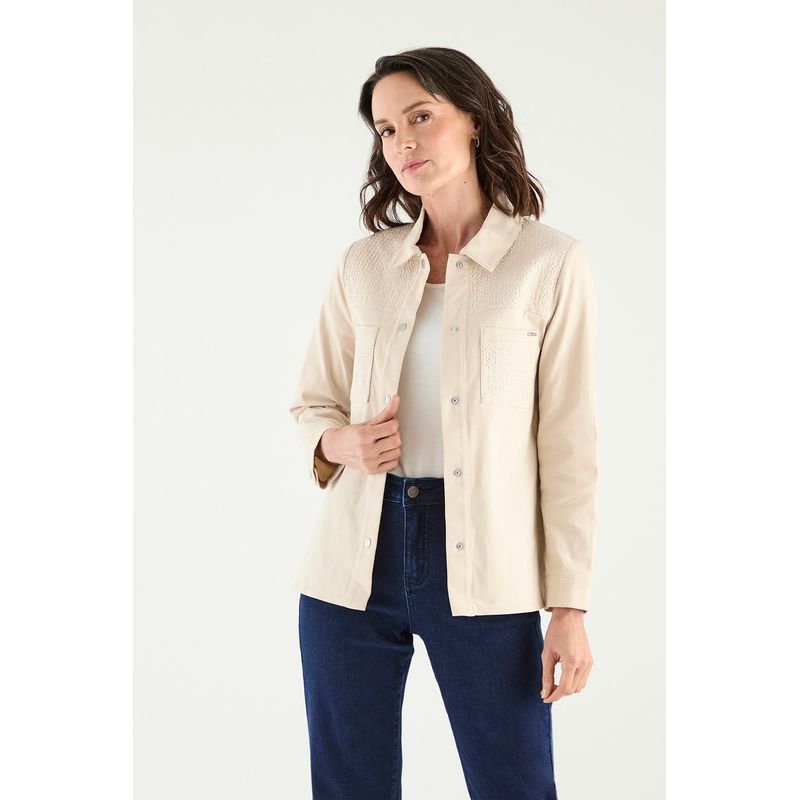 MA GRIFFE - Chaqueta Beige Mujer Magriffe