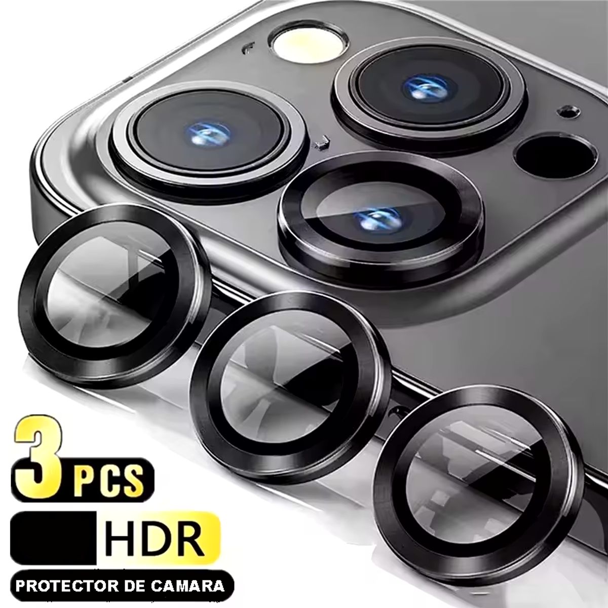 GENERICO - Protector para Lente Camara iPhone 16 Pro / 16 Pro Max - Azul