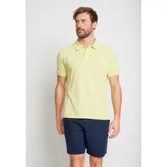 TRIAL - Polera Hombre Casual Algodón Polo Regular Marini Amarillo