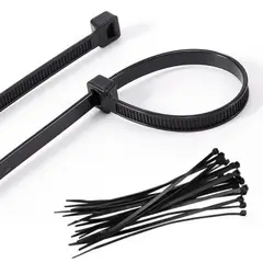 GENERICO - Amarra Cable 370 x 7.6 mm Negra (Bolsa 100 Unidades)