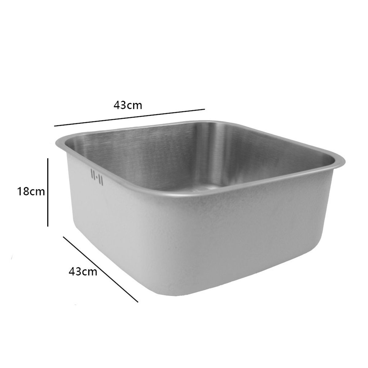 OEM - Lavaplatos Dekora 43X43 Cm Para Empotrar Bajo Cubierta.