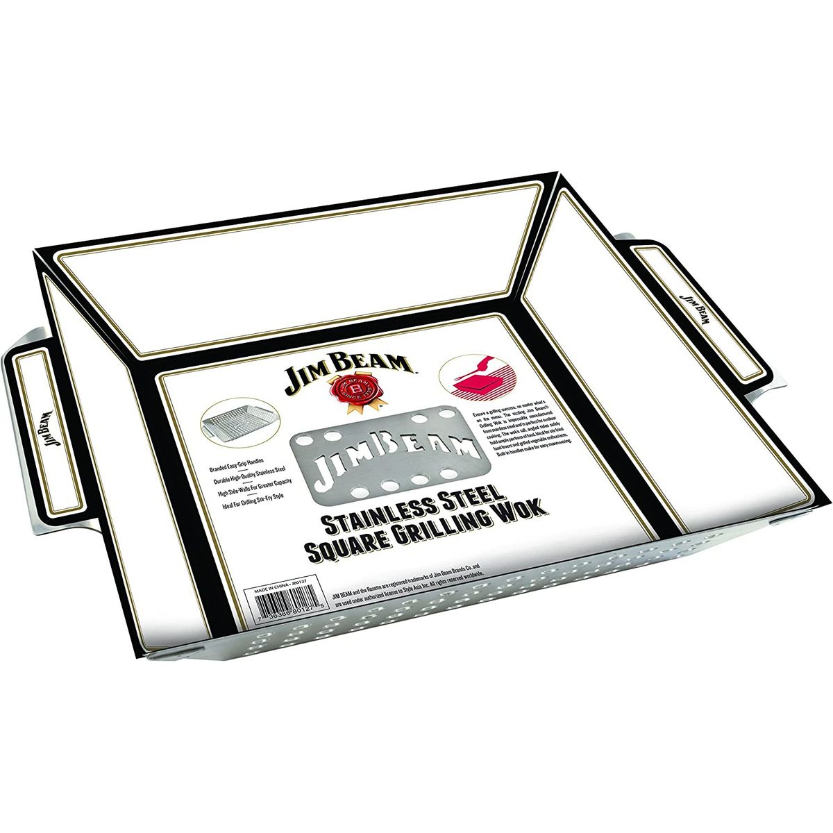 JIM BEAM - Wok Grill Acero Inoxidable