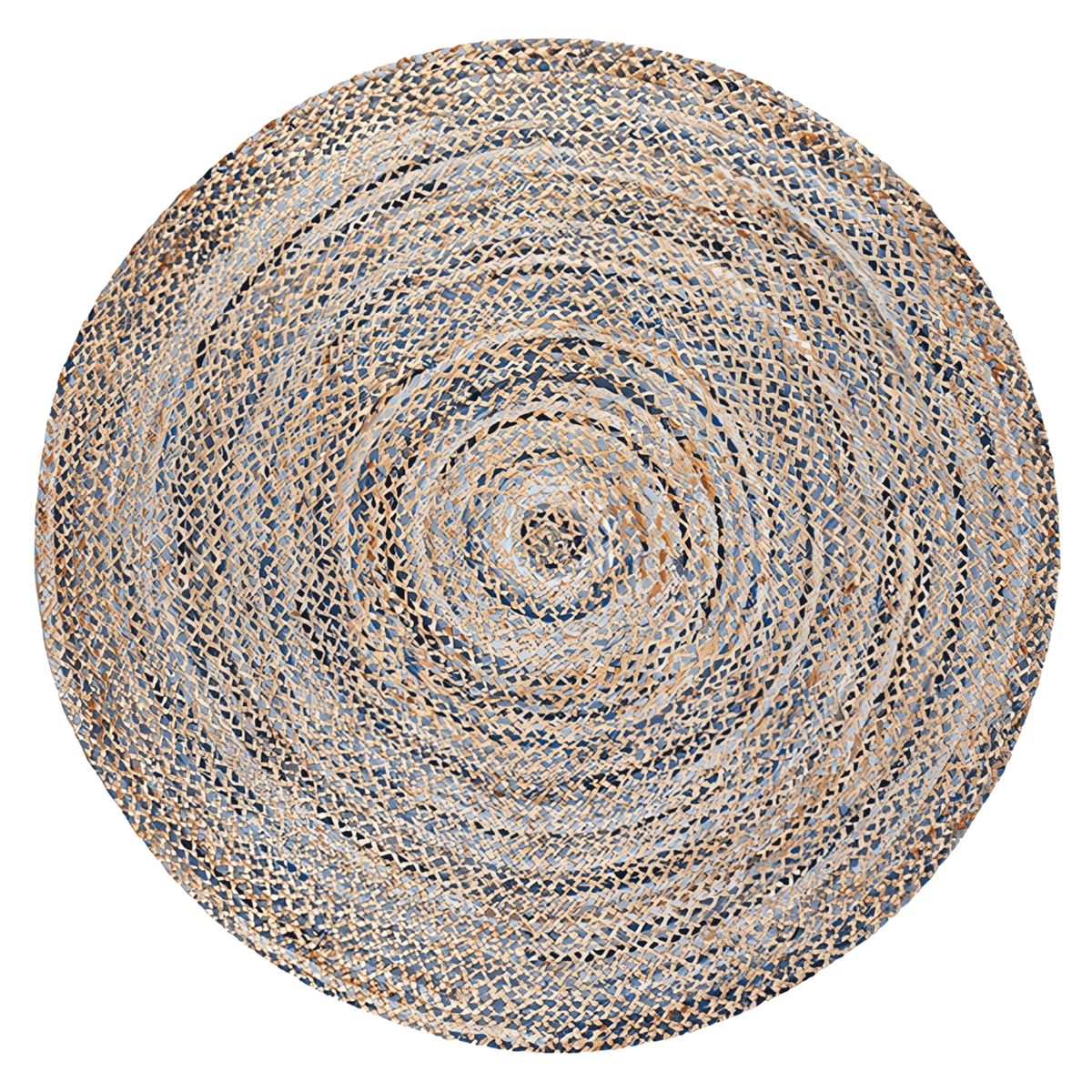 BAZHARS - ALFOMBRA REDONDA BAZHARS YUTE 150X150 CM NIR RISE NATURAL MULTICOLOR