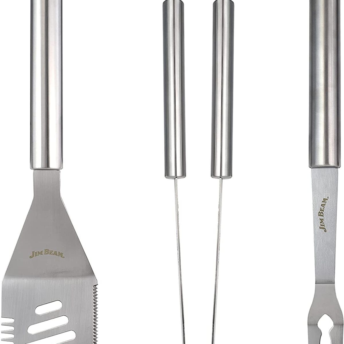 JIM BEAM - Set Parrillero 3 Utensilios Con Mango Madera