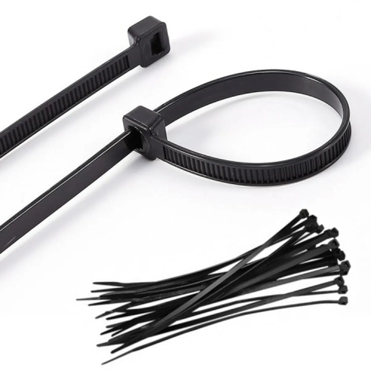 GENERICO - Amarra Cable 300 x 7.6 mm Negra (Bolsa 100 Unidades)