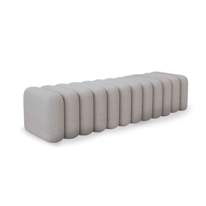 SANTU HOME & DECO - Banqueta Deco Acolchado Sherpa