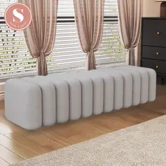 SANTU HOME & DECO - Banqueta Deco Acolchado Sherpa