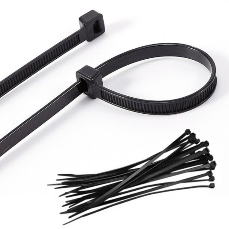 GENERICO - Amarra Cable 1000 x 9.0 mm Negra (Bolsa 100 Unidades)
