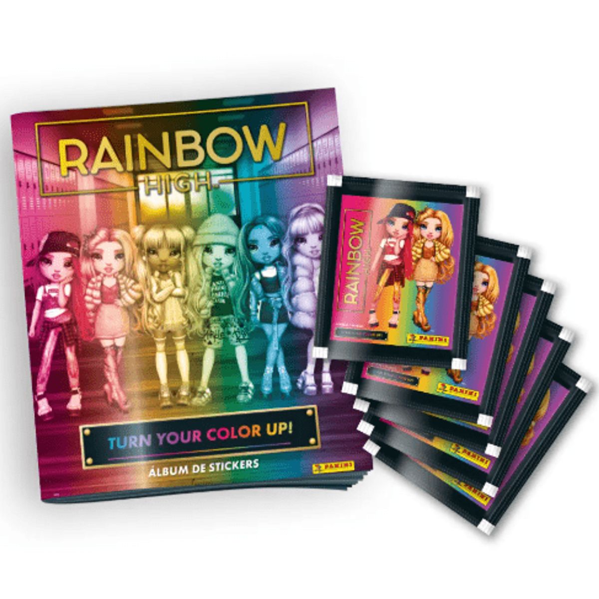 PANINI - ÁLBUM TAPA BLANDA RAINBOW HIGH + 50 SOBRES