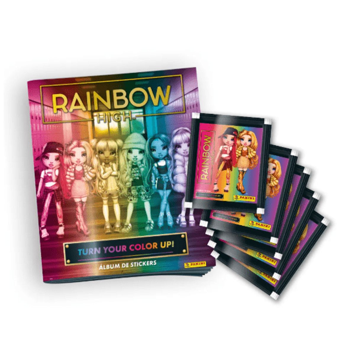 PANINI - ÁLBUM TAPA BLANDA RAINBOW HIGH + 50 SOBRES
