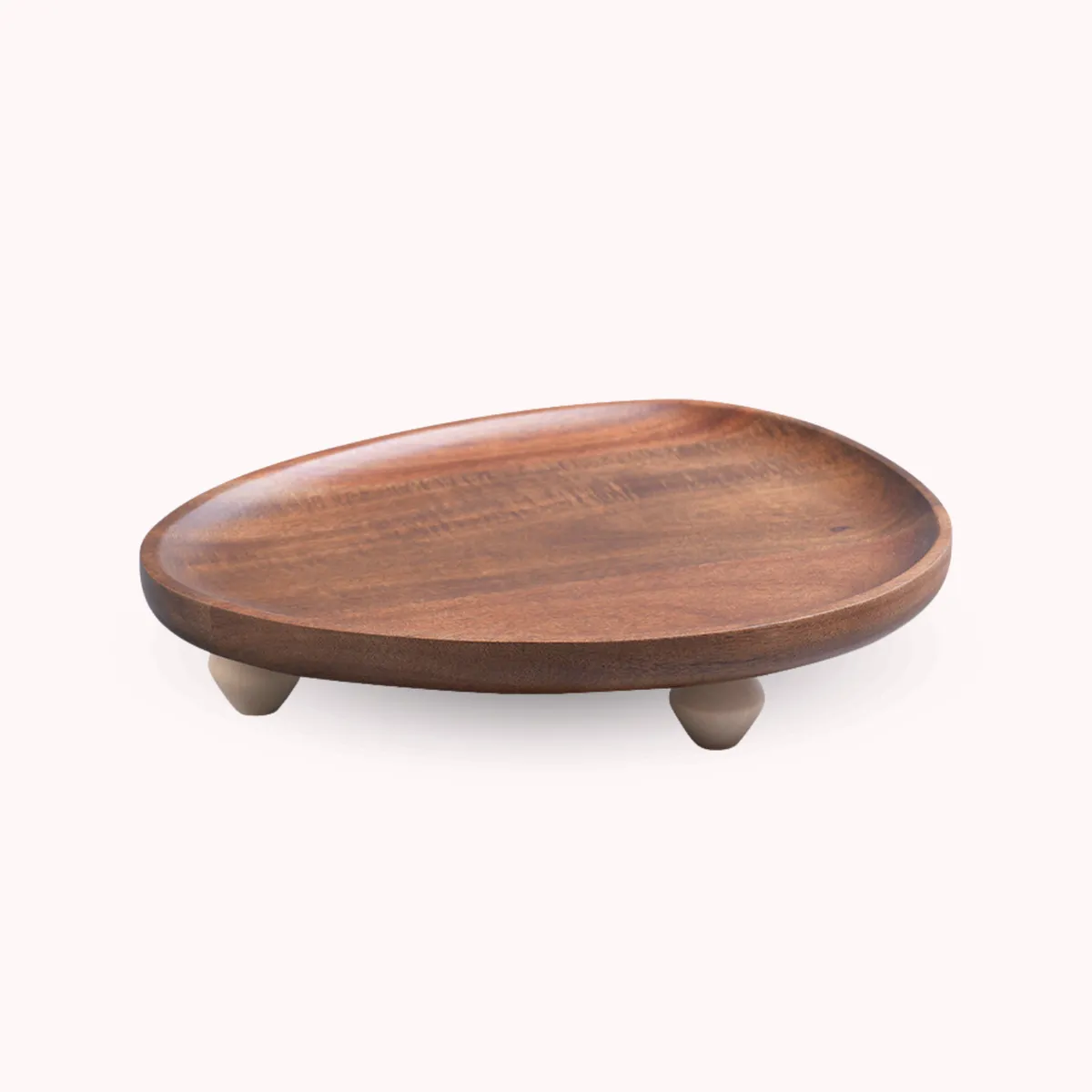 SANTU HOME & DECO - Bandeja de Madera Acacia Estilo Rústico con Patas