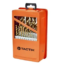 TACTIX - Juego De Brocas 1 A 13 Mm. Hss-tin. 25 Pzas.