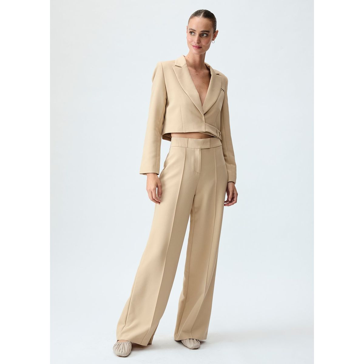 IO - Blazer Beige Mujer Io