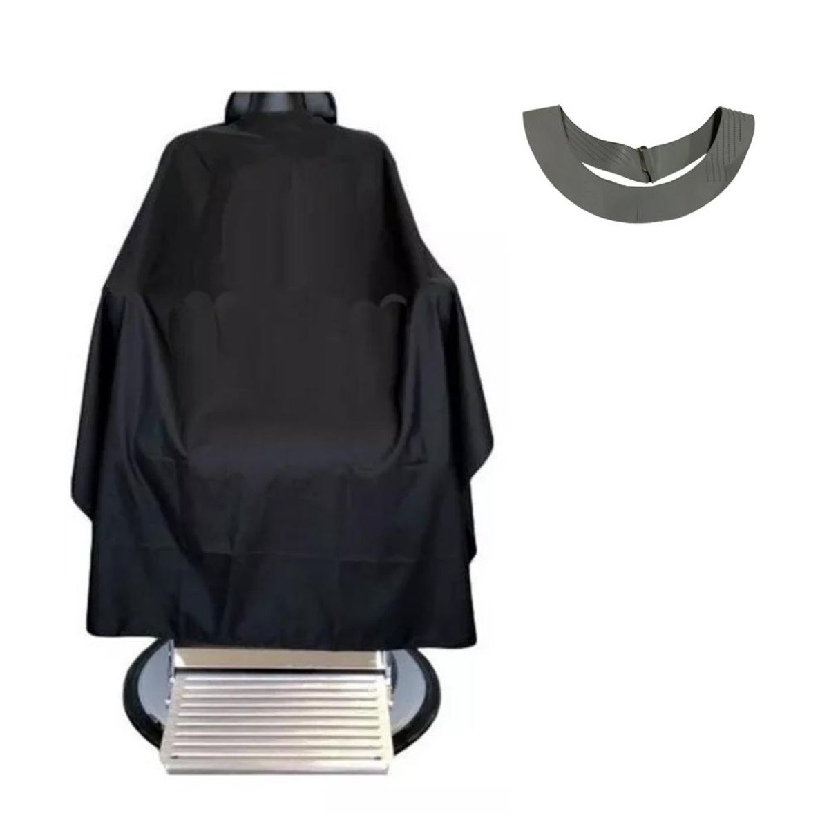 COMPRASMART CHILE - Capa de Barbero Goma Cuello de Silicona Negro