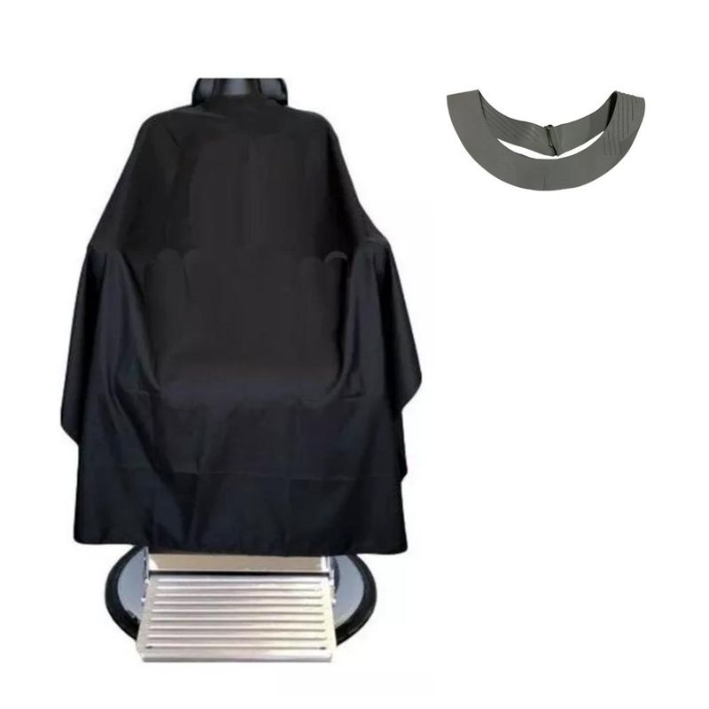 COMPRASMART CHILE - Capa de Barbero Goma Cuello de Silicona Negro