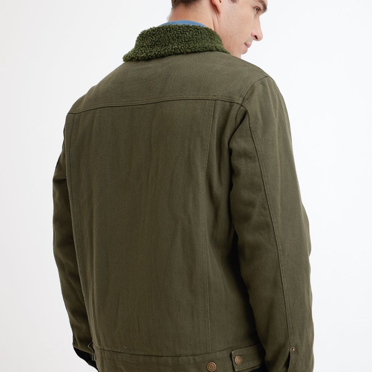 TRIAL - Chaqueta hombre denim chiporro verde