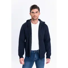 LIKE SHOP - Chaqueta Sweater Algodon Con Gorro Forro Piel Bolsillos Cierre 7167