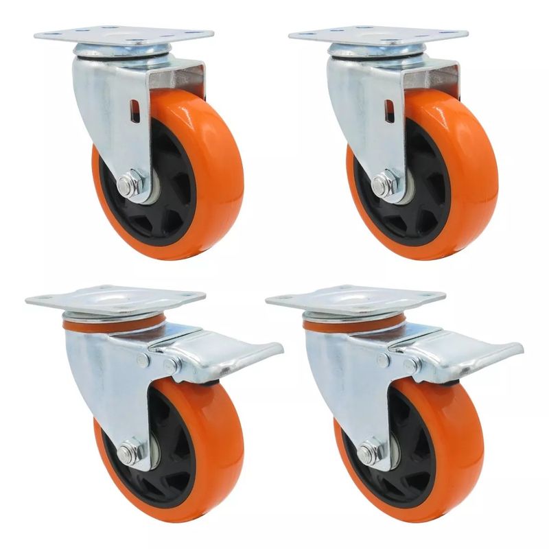 MUNDO MAGIA - Rodajas Giratorias Freno Ruedas Para Muebles Ruedas De Pvc