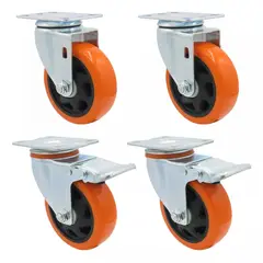 MUNDO MAGIA - Rodajas Giratorias Freno Ruedas Para Muebles Ruedas De Pvc