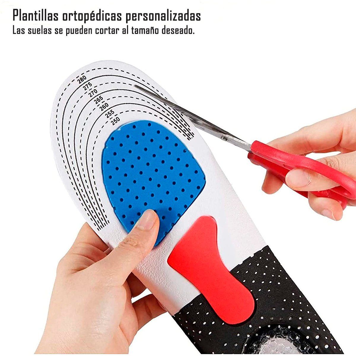 GENERICO - Plantillas Ortopédicas Ajustables Deportiva - Fascitis Talla 40-46