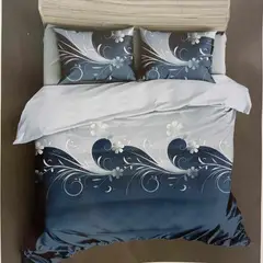 GENERICO - CUBRECAMA QUILT DE VERANO 2 PLAZA DISEÑO FLORES OLAS MX