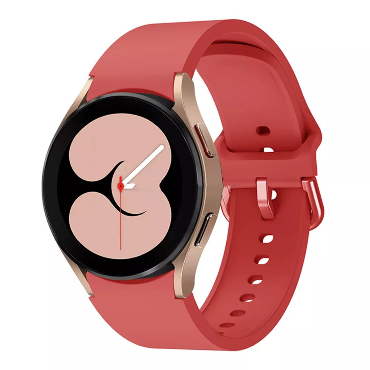 GENERICO - Correa Silicona Para Samsung Watch 7 / 6 / 5 classic Rojo