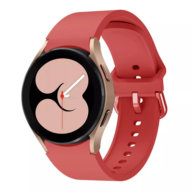 GENERICO - Correa Silicona Para Samsung Watch 7 / 6 / 5 classic Rojo
