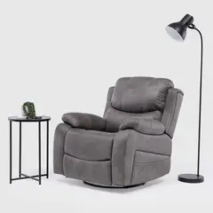 VYS SPA - BERGER RECLINABLE PRO GREY CON VIBROMASAJE 8 PUNTOS + CONTROL REMOTO + CALEFACCION + MECEDOR