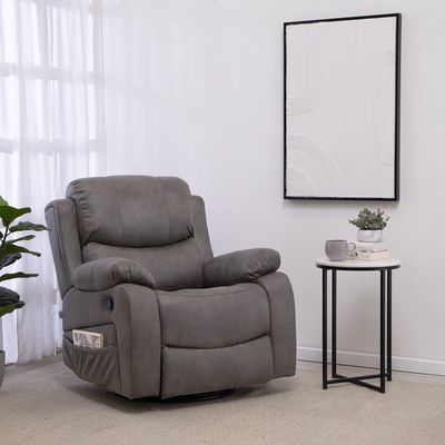 Imagen 2 del producto BERGER RECLINABLE PRO GREY CON VIBROMASAJE 8 PUNTOS + CONTROL REMOTO + CALEFACCION + MECEDOR