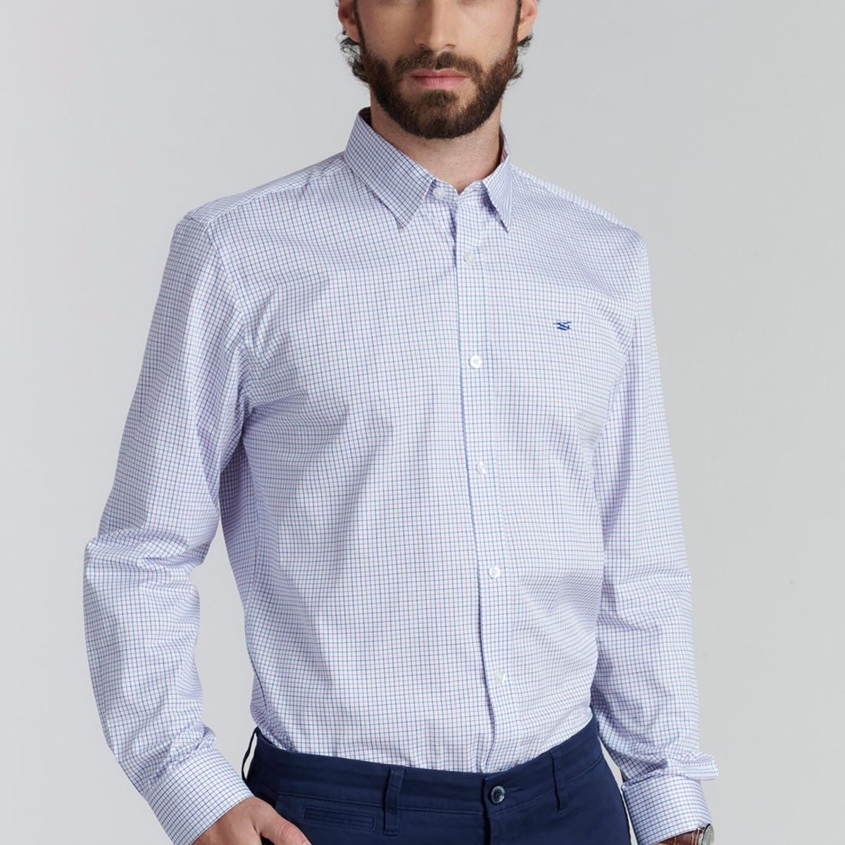 FEROUCH - Camisa Boston Smart Casual Morado Ferouch