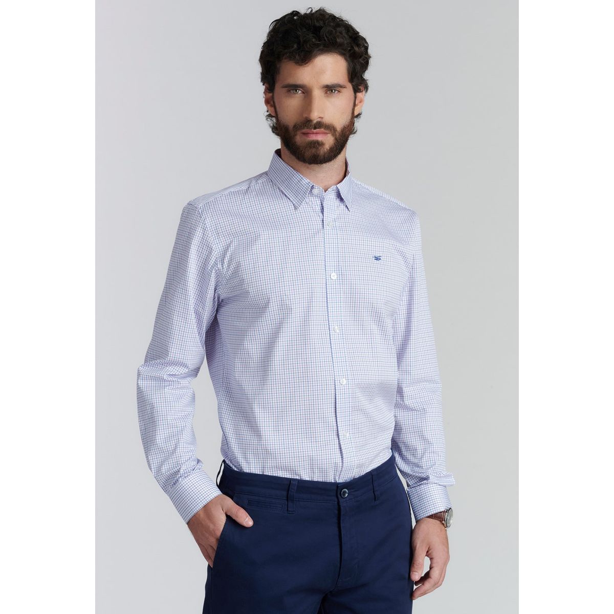 FEROUCH - Camisa Boston Smart Casual Morado Ferouch