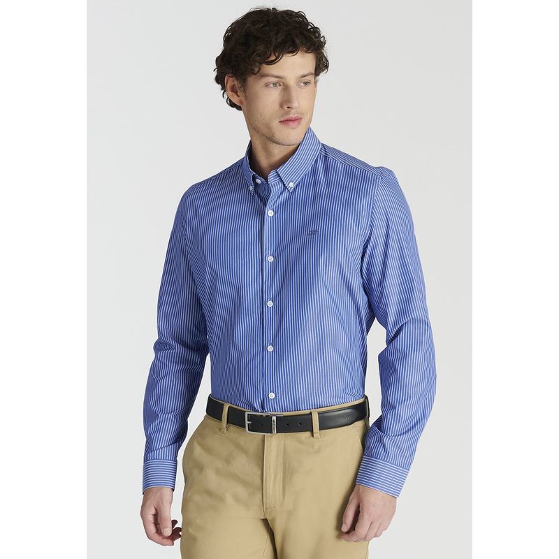 NEW MAN - Camisa George Business Azul Newman