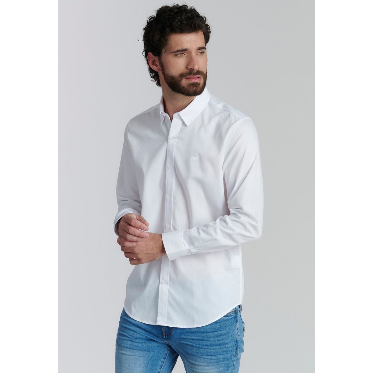FEROUCH - Camisa Alabama Smart Casual Blanco Ferouch