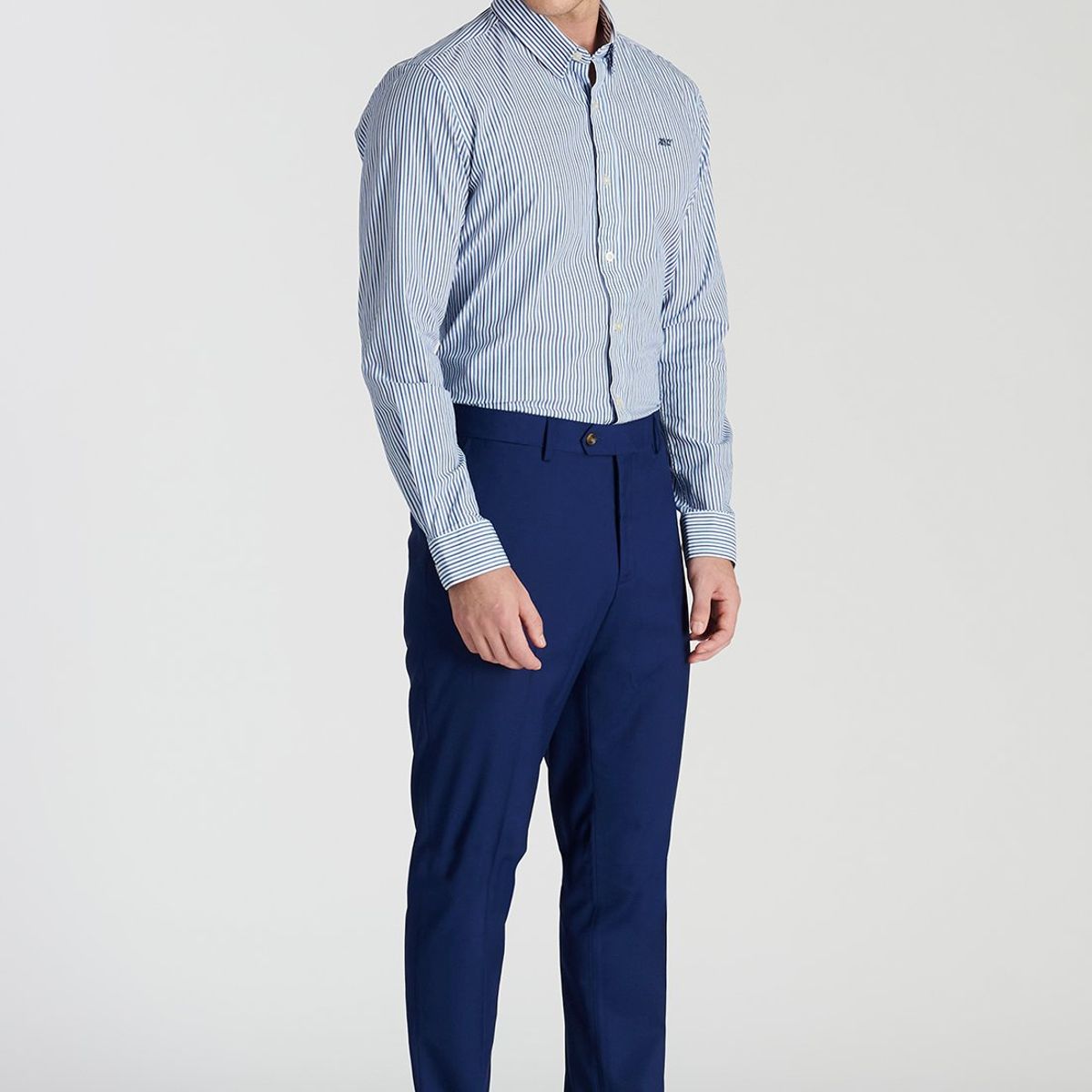 NEW MAN - Pantalón Calamo Business Azul Newman