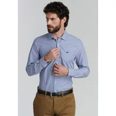 FEROUCH - Camisa Albany Smart Casual Azul Ferouch_.