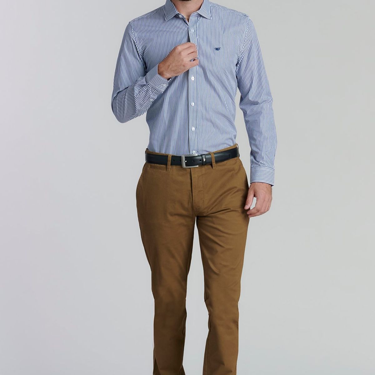 FEROUCH - Camisa Albany Smart Casual Azul Ferouch