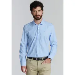 FEROUCH - Camisa Albany Smart Casual Celeste