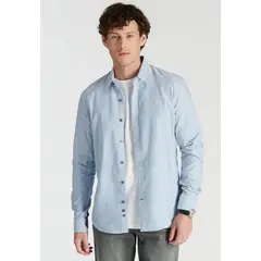 NEW MAN - Camisa Isoter Heritage Azul Newman_.