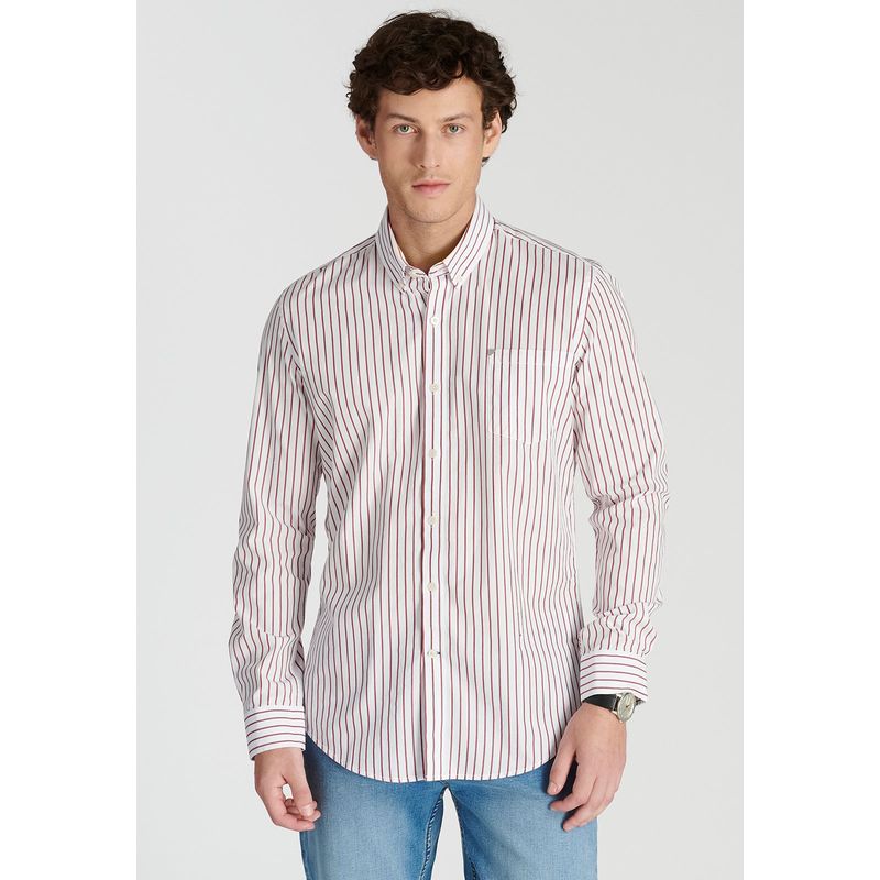NEW MAN - Camisa Lincoln Heritage Rojo Newman