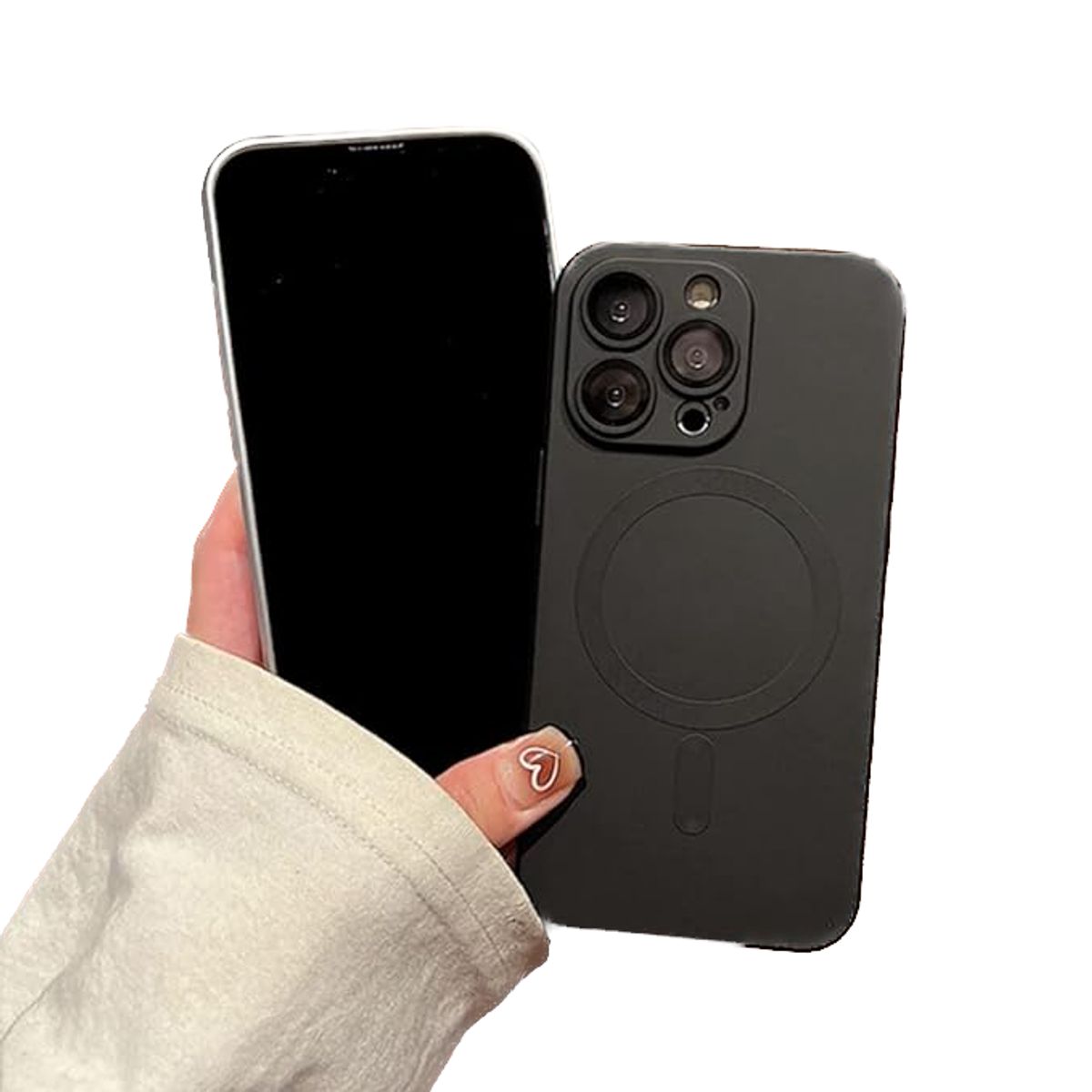 GENERICO - Carcasa Magsafe Para iPhone 15 Pro / Negro Metalizada