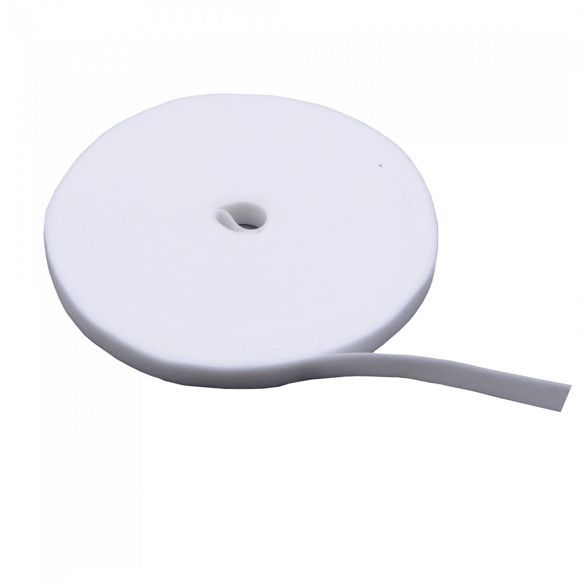 GENERICO - Amarra Velcro Clásica Doble Faz 25 Metros Blanca 20mm