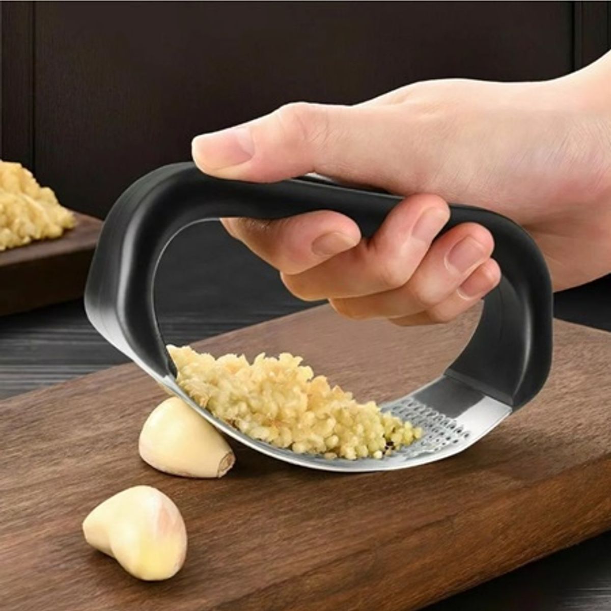 GENERICO - Prensa Moledora De Ajos Machacador Triturador Manual Cocina