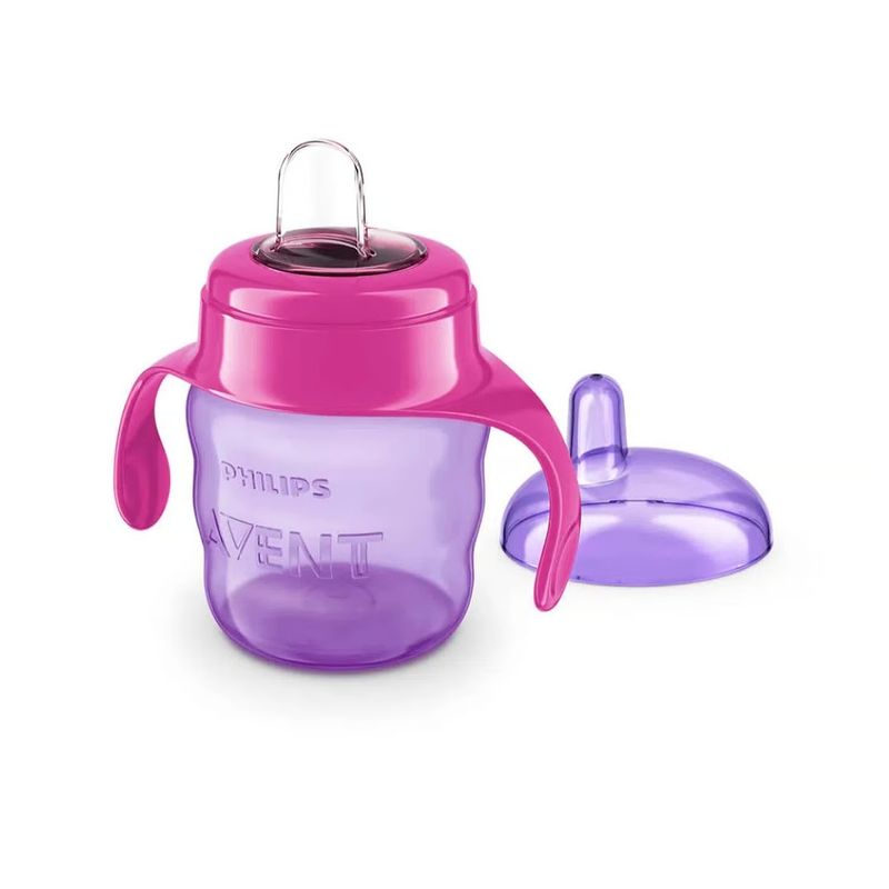 AVENT - Vaso Con Boquilla blanda Avent 6m+ niña 200ml Libre BPA