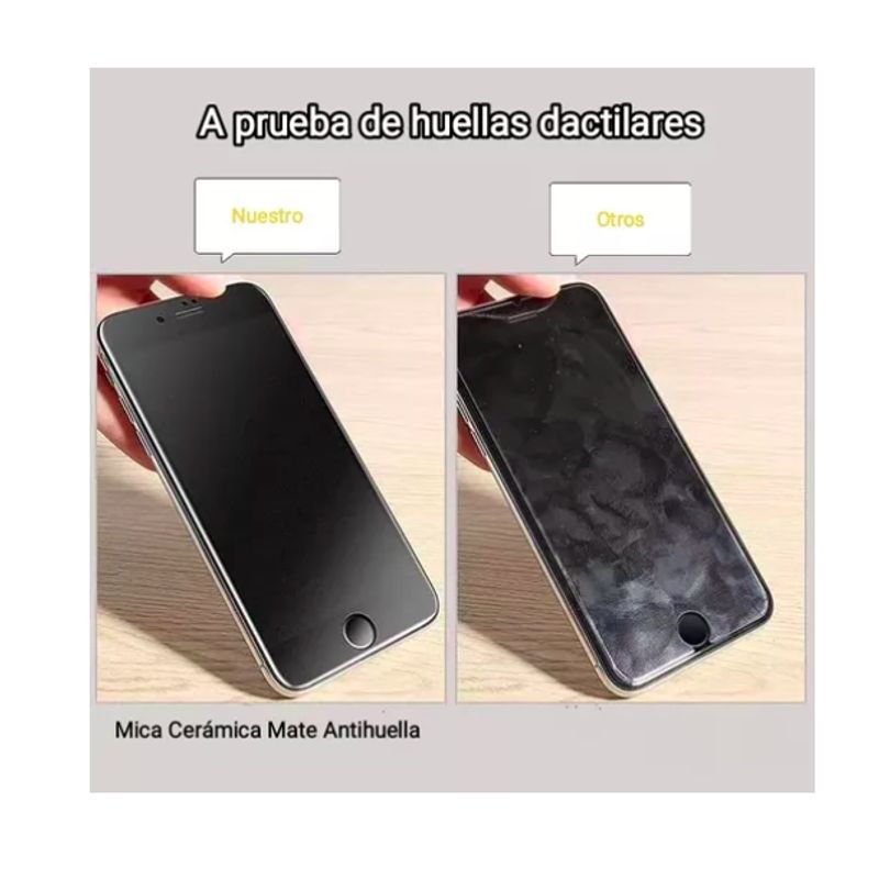 GENERICO - Lamina Mica Cerámica Completa Compatible Iphone 12 Pro Antigolpes X3